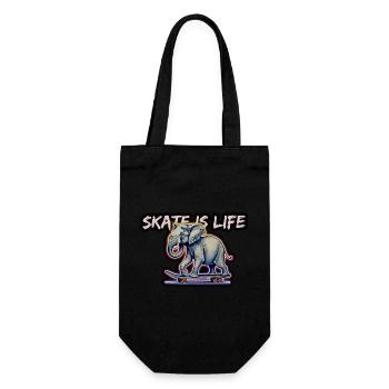 Elephant Skater - Gift Bag for Bottles - black - Front