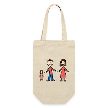 Family - Gift Bag for Bottles - nature - Front