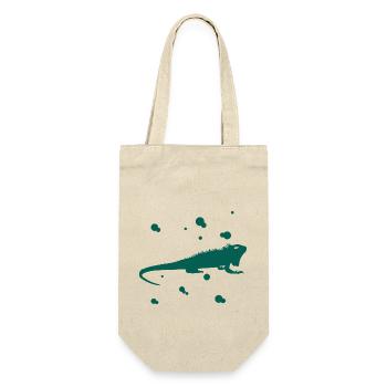 Bartagame - Amphibie Tier - Geschenkbeutel für Flaschen - Natur - Vorne