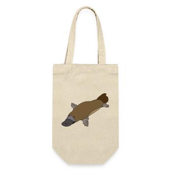 Schnabeltier - Geschenkbeutel für Flaschen - Natur - Vorne