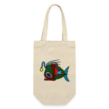anglerfisch - Geschenkbeutel für Flaschen - Natur - Vorne