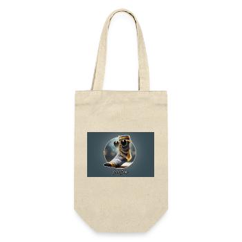 Wortspiel mehrdeutig – Coole Socke - Geschenkbeutel für Flaschen - Natur - Vorne