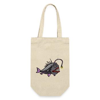 Anglerfisch - Geschenkbeutel für Flaschen - Natur - Vorne