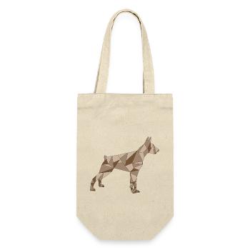 geometric brown DOBERMAN - Gift Bag for Bottles - nature - Front