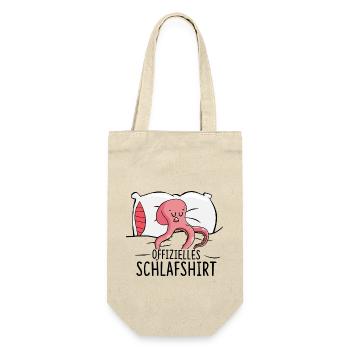 Offizielles Schlafshirt Oktopus - Geschenkbeutel für Flaschen - Natur - Vorne