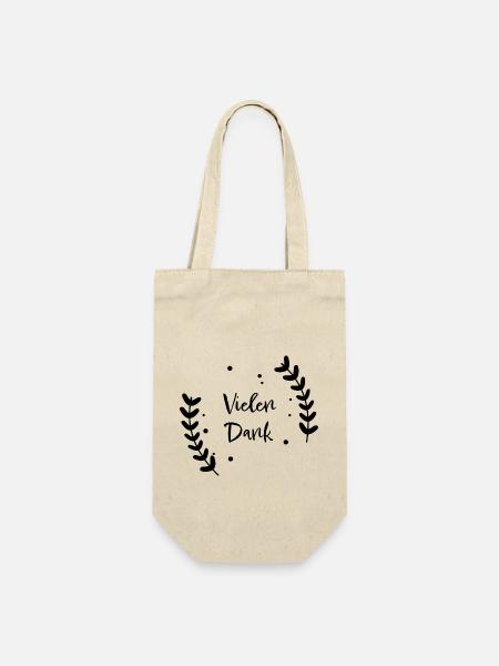 Vielen Dank - Geschenkbeutel für Flaschen - Natur