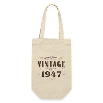 77 ans vintage 1947 édition limitée 77ème - Sac à bouteille - nature - Devant
