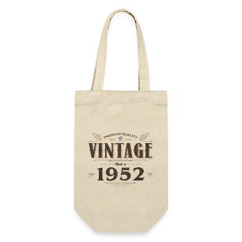 72 Jahre alter Jahrgang 1952 Limitierte Auflage 72. - Geschenkbeutel für Flaschen - Natur - Vorne