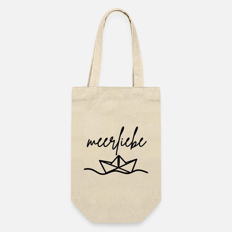 meerliebe schiff - Geschenkbeutel für Flaschen - Natur