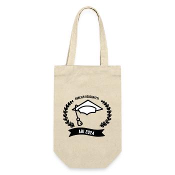 Abitur 2024 - Geschenkbeutel für Flaschen - Natur - Vorne