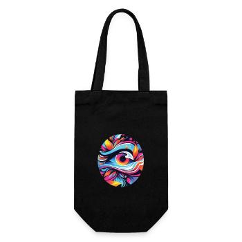Magic Eye: Journey through colorful worlds - Gift Bag for Bottles - black - Front