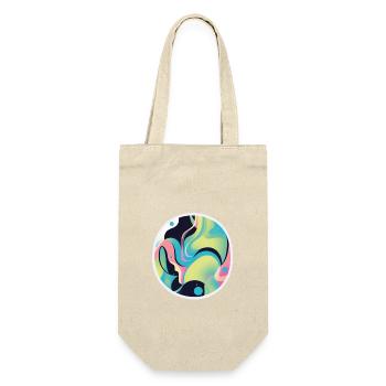 Colorful Waves: A Sea of Colors - Gift Bag for Bottles - nature - Front