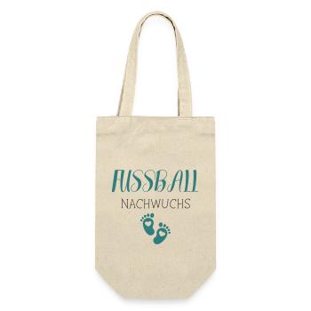 Fußball Nachwuchs - Geschenkbeutel für Flaschen - Natur - Vorne
