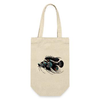 Poisson-chat d’aquarium, poisson-chat d’antenne, minimaliste - Sac à bouteille - nature - Devant
