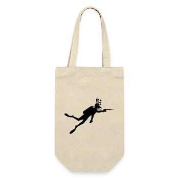 Diver with speargun - Gift Bag for Bottles - nature - Front