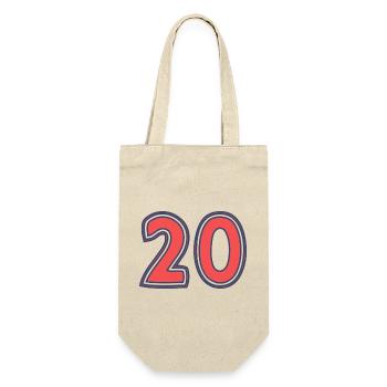 20. 20 ANS. 20e ANNIVERSAIRE - Sac à bouteille - nature - Devant