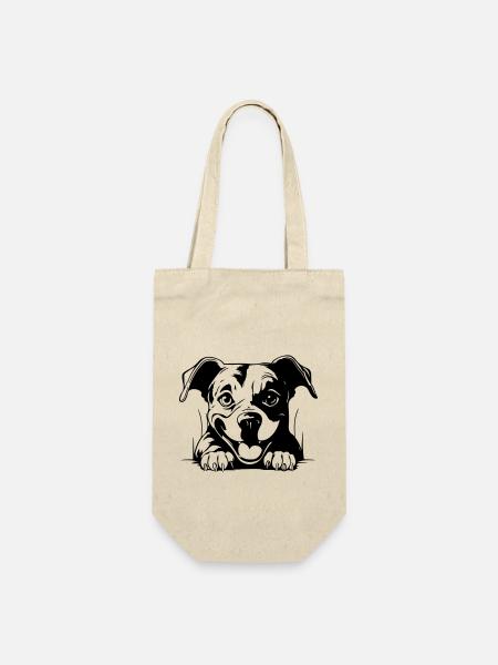 Staffordshire Bull Terrier - Gift Bag for Bottles - nature