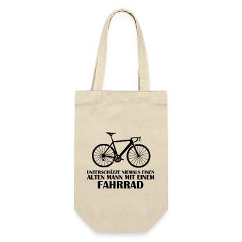 Funny Bicycle Saying - Gift Bag for Bottles - nature - Front