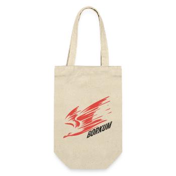 Borkum Sturzflug Tiefflieger Möwe Urlaub T-Shirt - Geschenkbeutel für Flaschen - Natur - Vorne