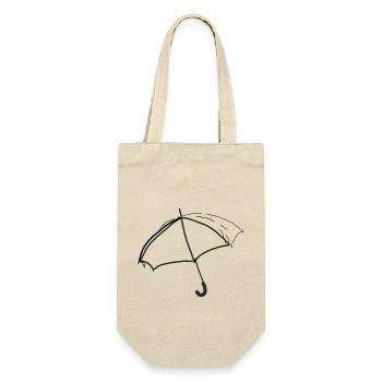 Regenschirm Skizze - Geschenkbeutel für Flaschen - Natur - Vorne
