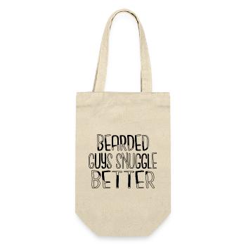 awesome beard products beard shaping joke cool - Geschenkbeutel für Flaschen - Natur - Vorne