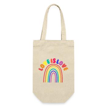 Love is all - Geschenkbeutel für Flaschen - Natur - Vorne