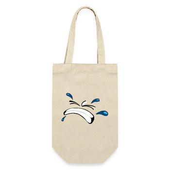 dent soufrance pain hard hard smiley 2103 W - Geschenkbeutel für Flaschen - Natur - Vorne