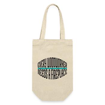 cool logging lumberjackwoodworking - Gift Bag for Bottles - nature - Front