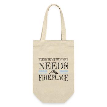 quote construction carpenter carpentry lumberman - Geschenkbeutel für Flaschen - Natur - Vorne
