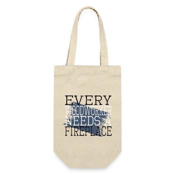 Dad Axes Chainsaw Grab Lumberman Carpenter Joke - Gift Bag for Bottles - nature - Front