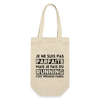Je ne suis pas parfaite mais je fais du running - Sac à bouteille - nature - Devant