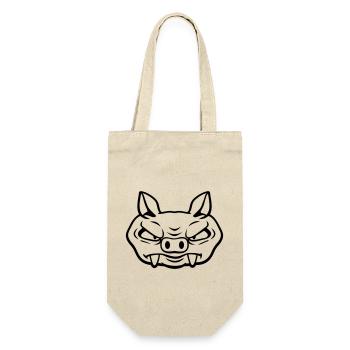 Evil Wild Boar Wild Boar Comic Pig - Gift Bag for Bottles - nature - Front