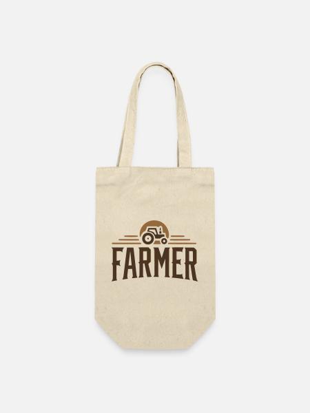 Landwirt - Stolz - Geschenkbeutel für Flaschen - Natur