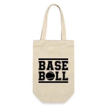 baseball - Geschenkbeutel für Flaschen - Natur - Vorne