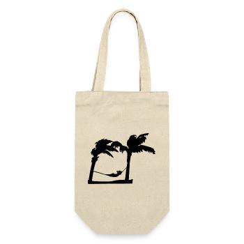 Strand - Geschenkbeutel für Flaschen - Natur - Vorne