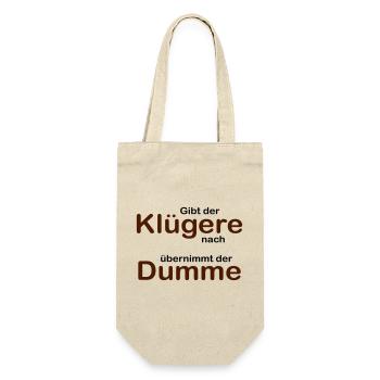 Der Klügere gibt nach - Geschenkbeutel für Flaschen - Natur - Vorne