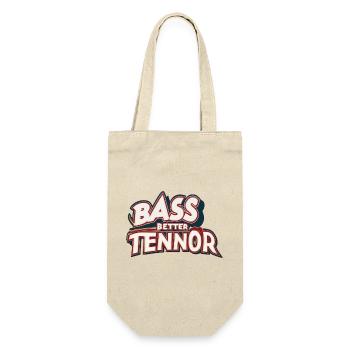 Bass Better Tenor - Geschenkbeutel für Flaschen - Natur - Vorne