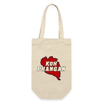 Koh Phangan Island Map Red - Gift Bag for Bottles - nature - Front