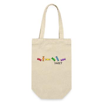 LGBT pride regenbogen sweet human - Geschenkbeutel für Flaschen - Natur - Vorne