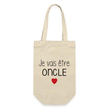 Je vais être oncle - cœur - Sac à bouteille - nature - Devant