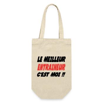 Le meilleur ENTRAINEUR c'est moi !!! - Sac à bouteille - nature - Devant