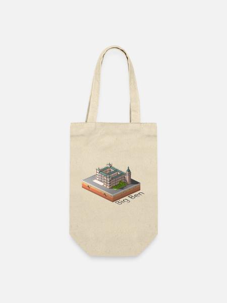 Big Ben - Geschenkbeutel für Flaschen - Natur