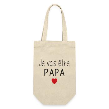 Je vais être papa - cœur - Sac à bouteille - nature - Devant