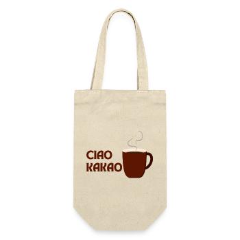 Ciao Kakao - Geschenkbeutel für Flaschen - Natur - Vorne