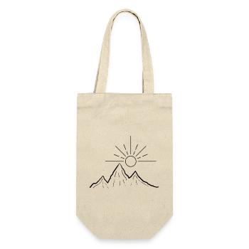 BergSonne - Geschenkbeutel für Flaschen - Natur - Vorne