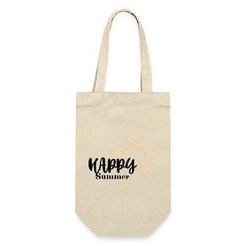 HAPPY SUMMER - Geschenkbeutel für Flaschen - Natur - Vorne