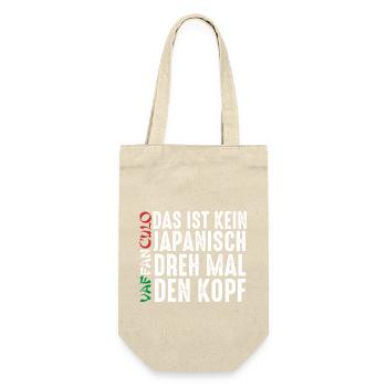 Italien Italiener Vaffanculo - Geschenkbeutel für Flaschen - Natur - Vorne