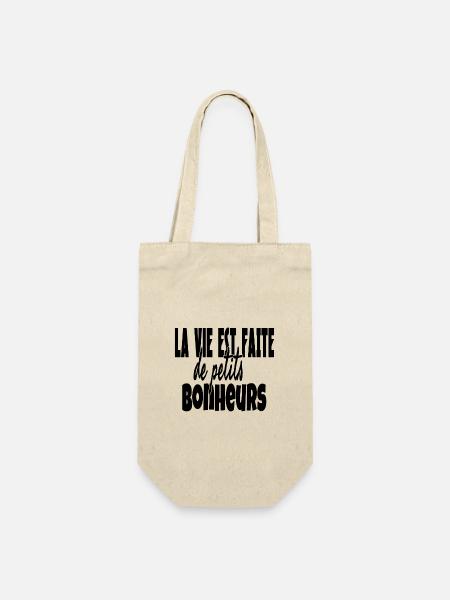 Phrase inspirante motivation petits bonheurs - Sac à bouteille - nature