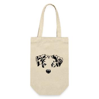 minimal Australian Shepherd Aussie dog - Geschenkbeutel für Flaschen - Natur - Vorne