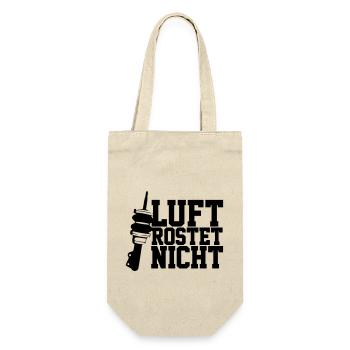 Luft rostet nicht - Geschenkbeutel für Flaschen - Natur - Vorne